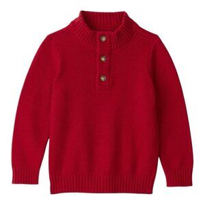 Carter’s Toddler Red Cotton Sweater Size 3T Buttons Crew Neck Holiday Winter